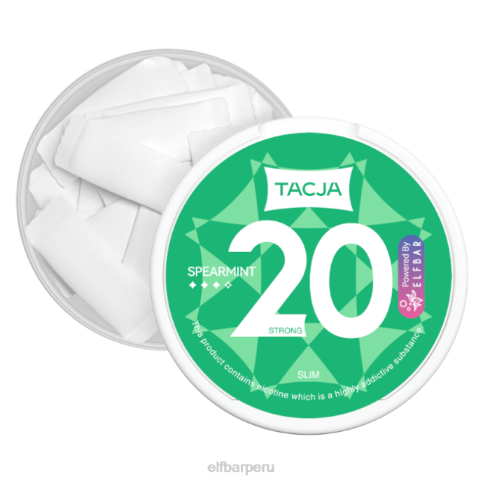 Bolsa de nicotina elfbar tacja - menta verde - 1 paquete - 12 mg/g 06XD225