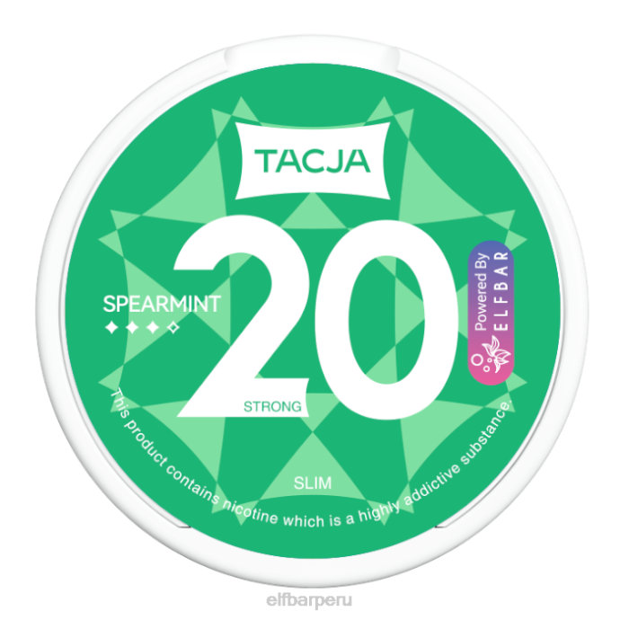 Bolsa de nicotina elfbar tacja - menta verde - 1 paquete - 20 mg/g 06XD227