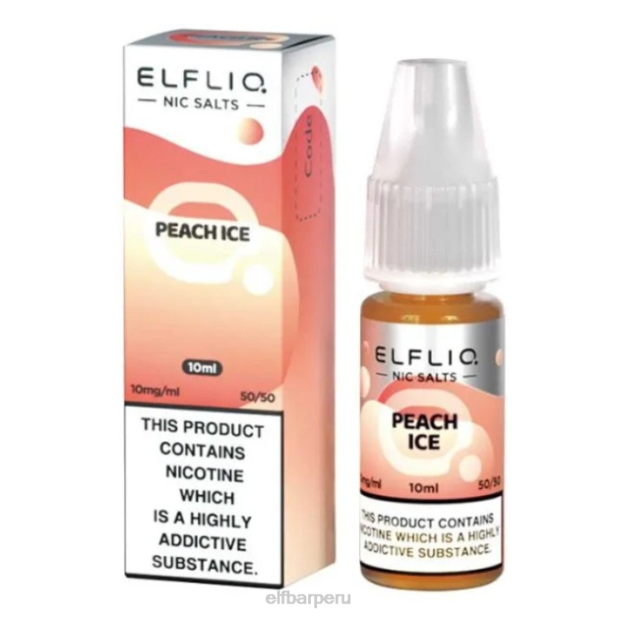 elfbar elfliq sales nic - hielo de melocotón - 10ml-20 mg/ml 06XD186