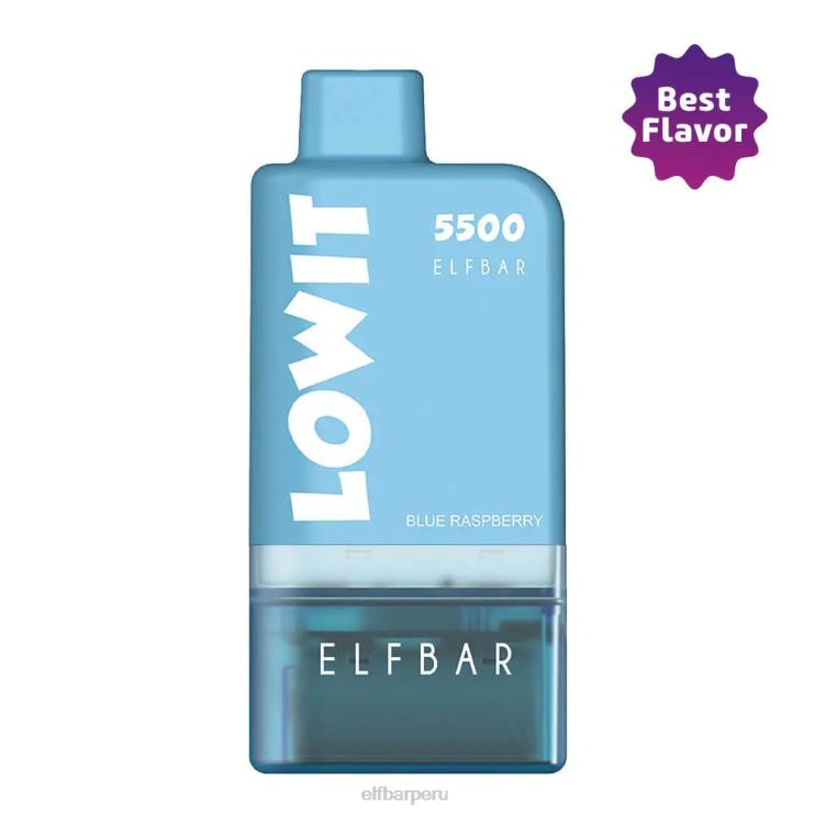 6DJVV134 ELFBAR kit de cápsulas precargadas lowit 5500 2% nic frambuesa azul frambuesa azul+batería azul
