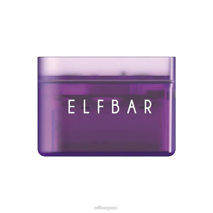 6DJVV135 ELFBAR kit de vainas precargadas lowit 5500 2%nic limonada de uva cereza vaina de limonada de uva cereza+batería morada