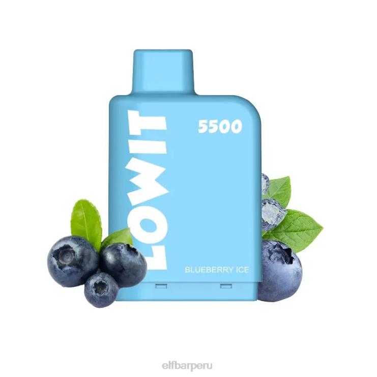 6DJVV138 ELFBAR vaina precargada lowit 5500 inhalaciones 2% nic hielo de arándanos