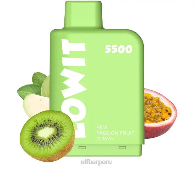 6DJVV139 ELFBAR vaina precargada lowit 5500 inhalaciones 2% nic kiwi maracuyá guayaba