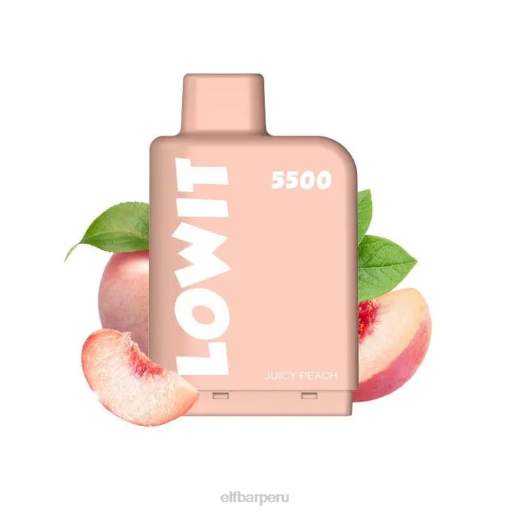 6DJVV144 ELFBAR vaina precargada lowit 5500 inhalaciones 2% nic Durazno jugoso