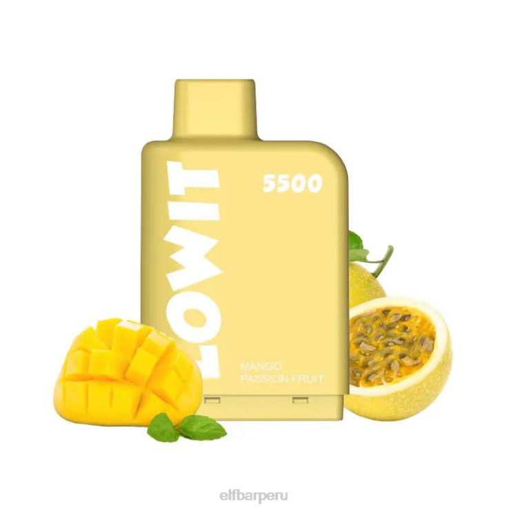 6DJVV146 ELFBAR vaina precargada lowit 5500 inhalaciones 2% nic mango maracuyá