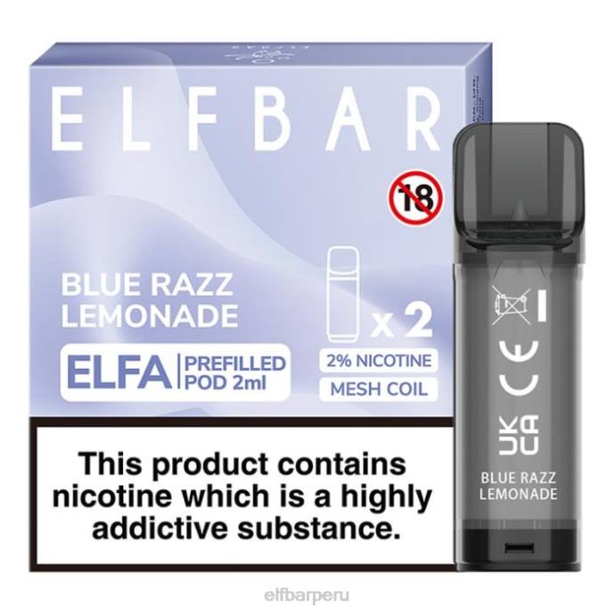 cápsula precargada elfbar elfa - 2 ml - 20 mg (paquete de 2) 06XD127 uva de arándano
