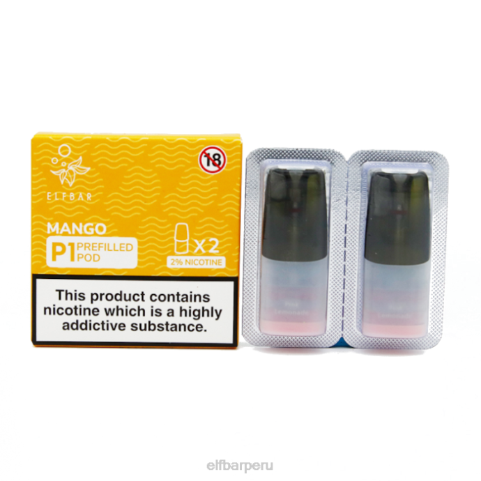 cápsulas precargadas elfbar mate 500 p1 - 20 mg (paquete de 2) xenón 06XD168