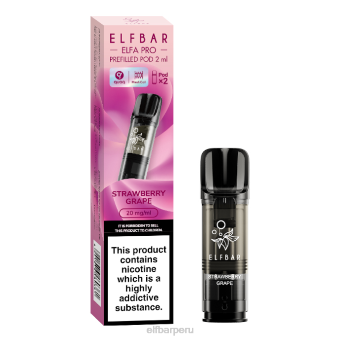 elfbar elfa pro cápsulas precargadas - 20 mg - paquete de 2 06XD94 uva fresa