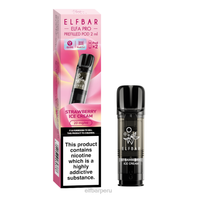elfbar elfa pro cápsulas precargadas - 20 mg - paquete de 2 06XD99 nieve de fresa