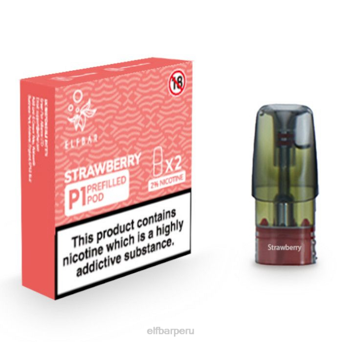 elfbar mate 500 p1 cápsulas precargadas - 20 mg (paquete de 2) 06XD146 fresa