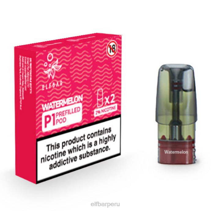 elfbar mate 500 p1 cápsulas precargadas - 20 mg (paquete de 2) 06XD147 sandía