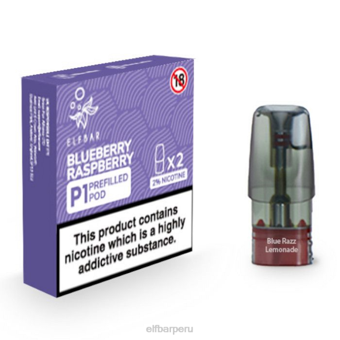 elfbar mate 500 p1 cápsulas precargadas - 20 mg (paquete de 2) 06XD157 frambuesa arándano