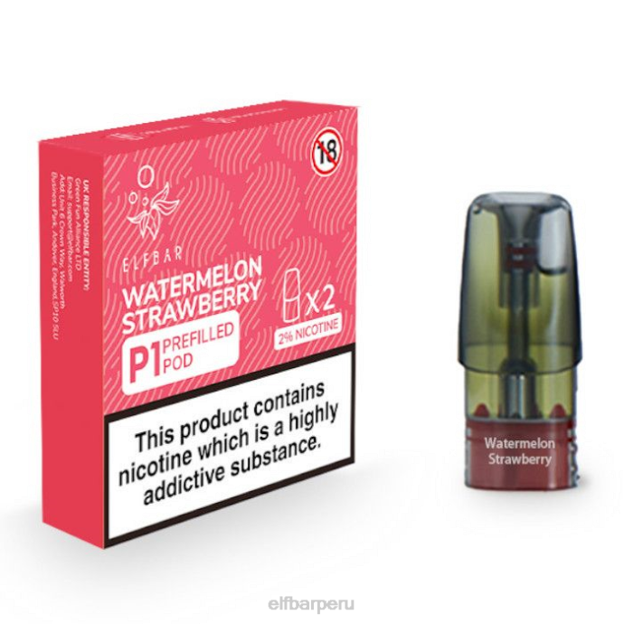elfbar mate 500 p1 cápsulas precargadas - 20 mg (paquete de 2) 06XD162 sandia fresa
