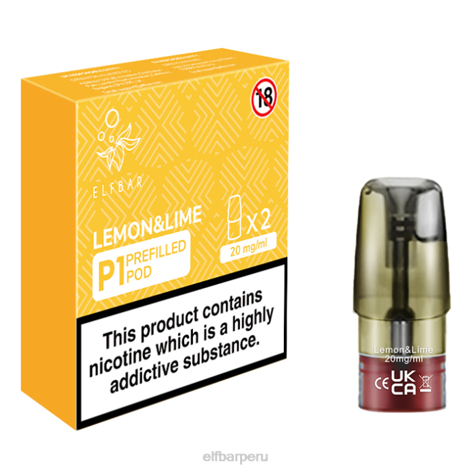 elfbar mate 500 p1 cápsulas precargadas - 20 mg (paquete de 2) limón y lima 06XD149