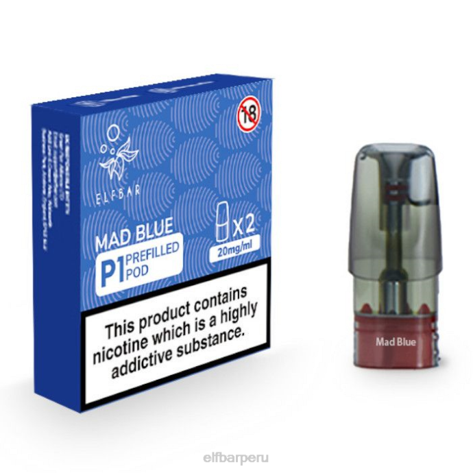 elfbar mate 500 p1 cápsulas precargadas - 20 mg (paquete de 2) mad blue 06XD160