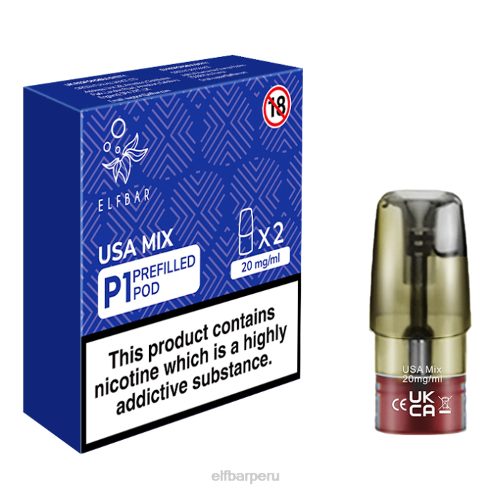 elfbar mate 500 p1 cápsulas precargadas - 20 mg (paquete de 2) mezcla de EE. UU. 06XD166
