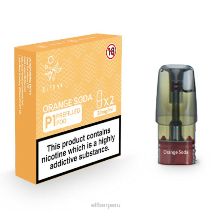 elfbar mate 500 p1 cápsulas precargadas - 20 mg (paquete de 2) refresco de naranja 06XD155
