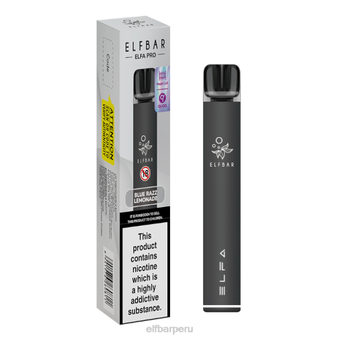 kit elfbar elfa pro pod - recargable 06XD68 Vaina precargada de limonada razz negra + azul
