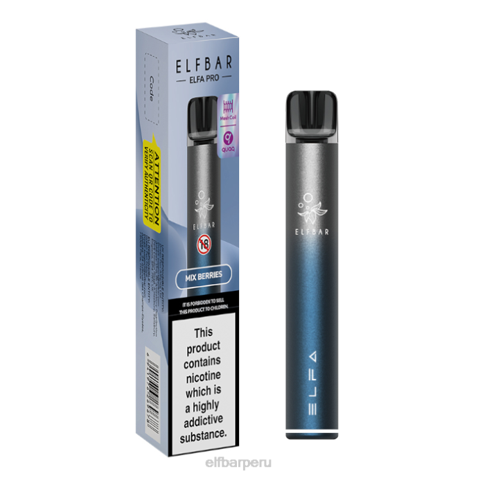 kit elfbar elfa pro pod - recargable 06XD70 azul crepúsculo + vaina precargada de frutos rojos variados