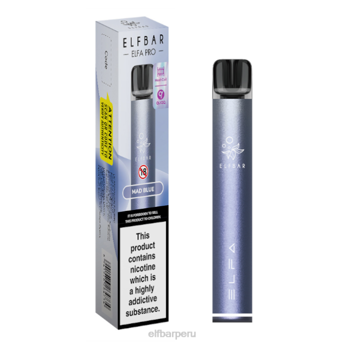 kit elfbar elfa pro pod - recargable 06XD74 Púrpura Crepúsculo + cápsula precargada azul loco