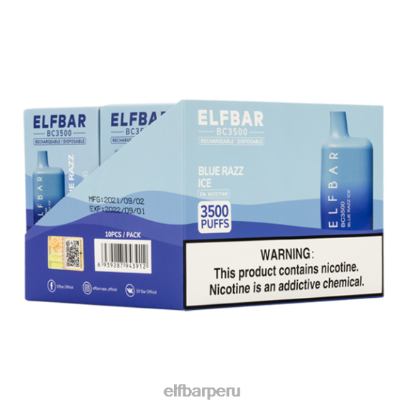 PF60H55 ELFBAR blue razz ice 3500 consumidor - individual - 50 mg
