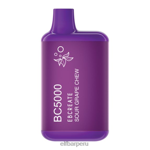 PF60H69 ELFBAR Masticable de uva agria ebcreate bc5000 edición térmica para el consumidor - 50 mg - individual