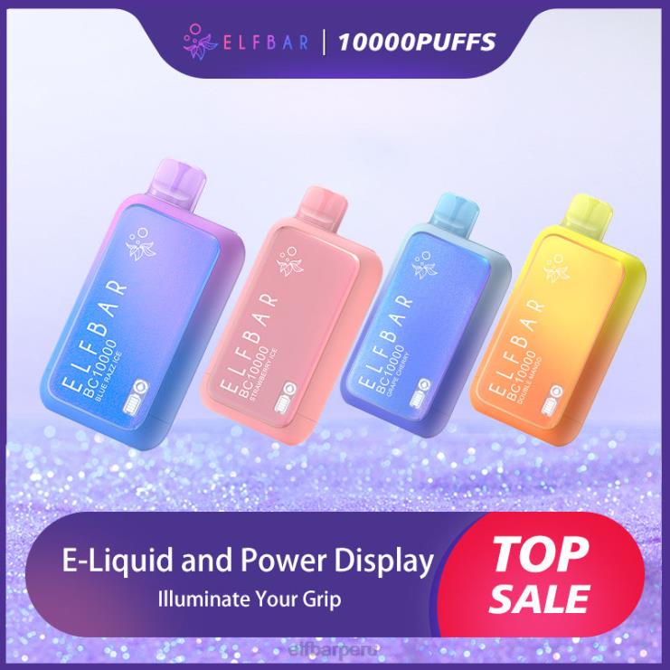 6DJVV10 ELFBAR Venta superior del vape bc10000 desechable del mejor sabor hielo azul