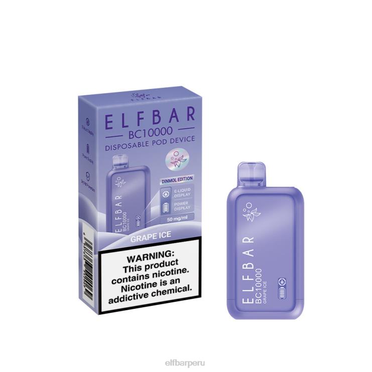 6DJVV14 ELFBAR Venta superior del vape bc10000 desechable del mejor sabor hielo de uva