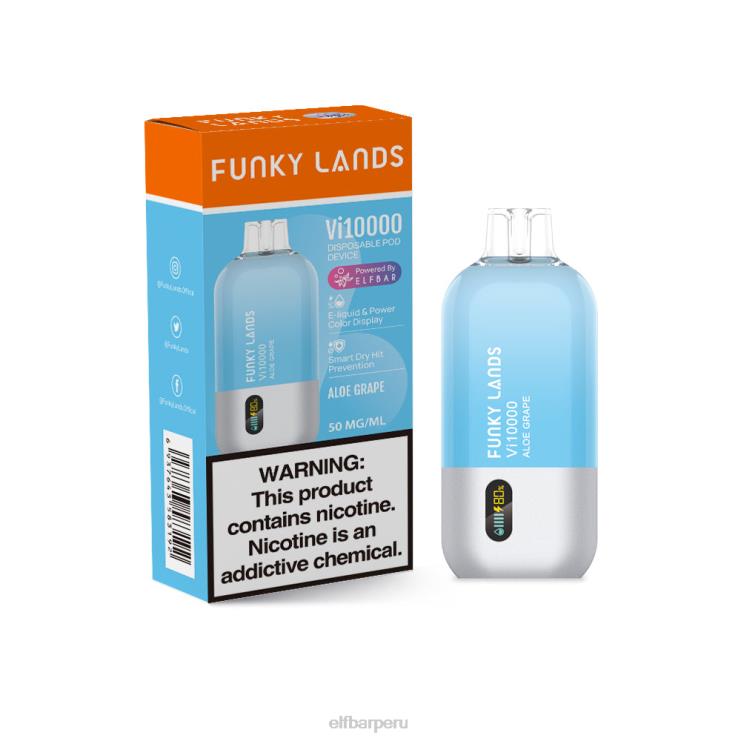 6DJVV150 ELFBAR funky lands mejor sabor vape desechable vi10000 serie uva hielo dúo de uva y arándano