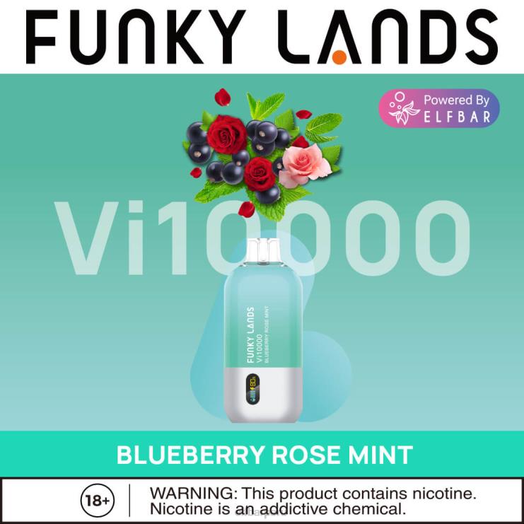 6DJVV158 ELFBAR Funky Lands desechables vape vi10000 bocanadas hielo de arándanos