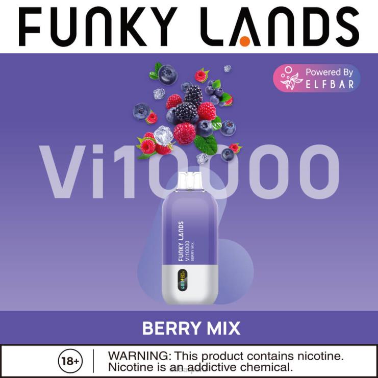 6DJVV163 ELFBAR Funky Lands desechables vape vi10000 bocanadas arándano rosa menta