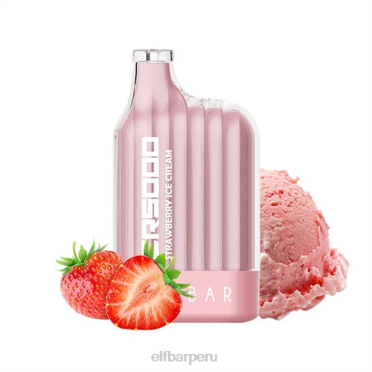 6DJVV18 ELFBAR Venta grande disponible del vape cr5000 del mejor sabor helado de fresa