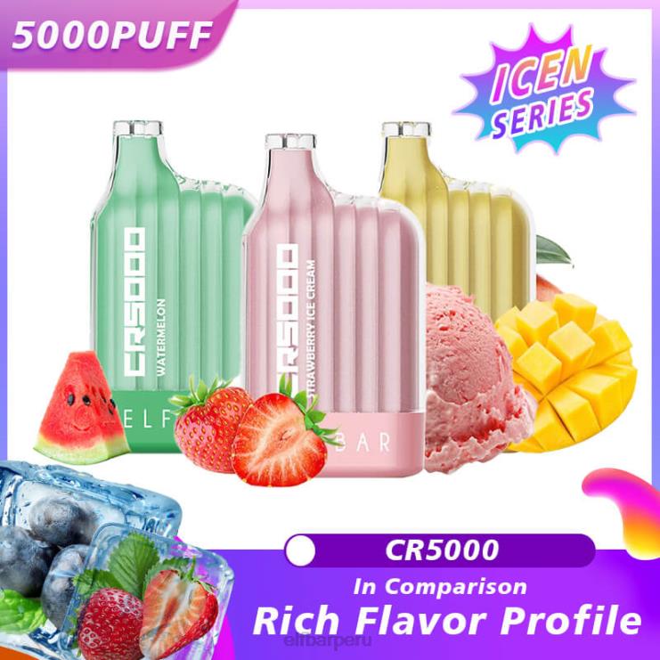 6DJVV20 ELFBAR Serie de hielo vape cr5000 desechable de mejor sabor hielo de durazno