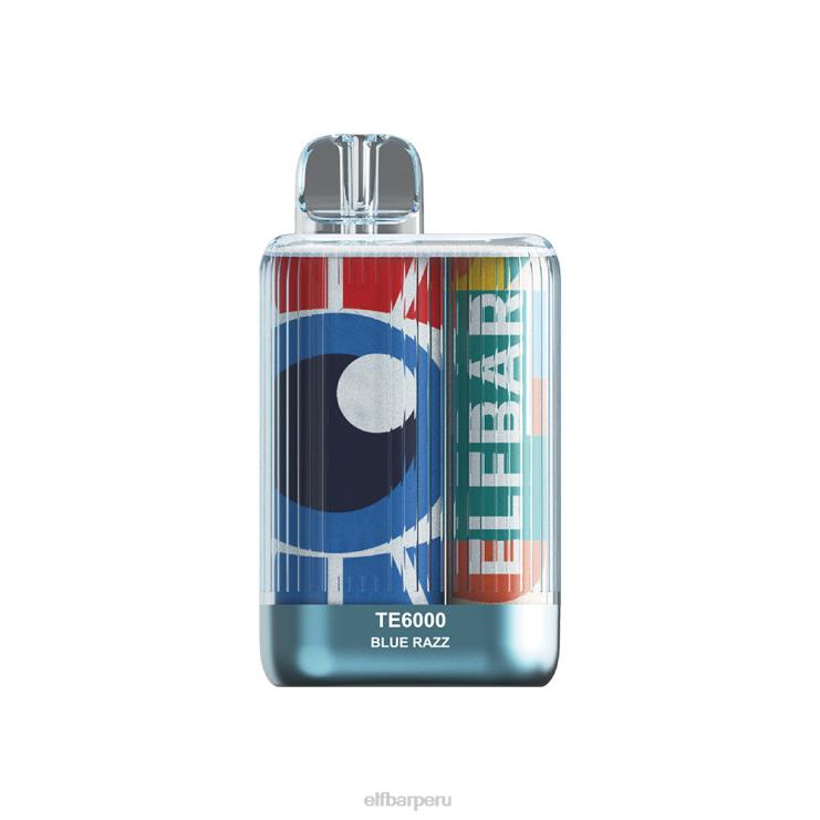 6DJVV24 ELFBAR El mejor sabor desechable vape te6000 blue razz ice hielo azul