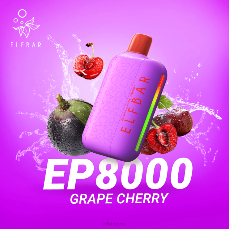 6DJVV58 ELFBAR vape desechable nuevos soplos ep8000 limonada de cereza y durazno