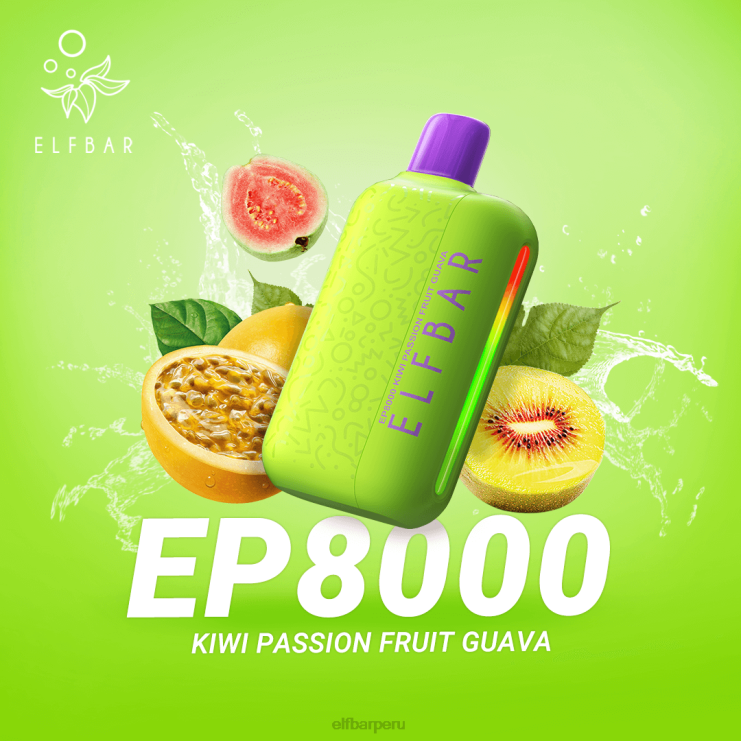 6DJVV60 ELFBAR vape desechable nuevos soplos ep8000 kiwi maracuyá guayaba