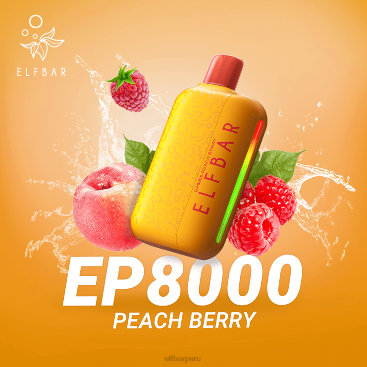 6DJVV64 ELFBAR vape desechable nuevos soplos ep8000 baya de durazno