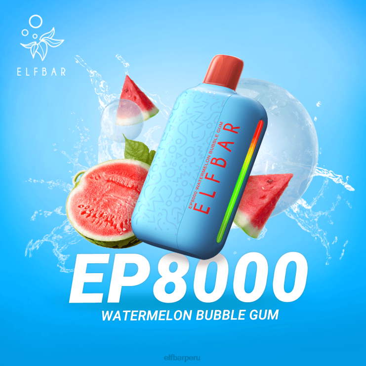 6DJVV66 ELFBAR vape desechable nuevos soplos ep8000 chicle de sandía