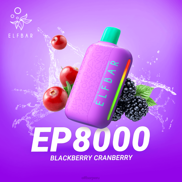6DJVV67 ELFBAR vape desechable nuevos soplos ep8000 arándano mora