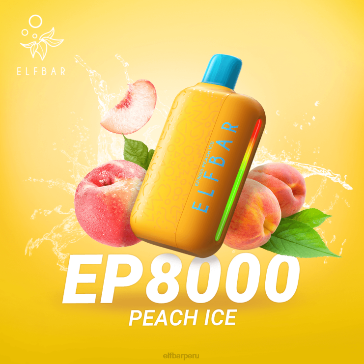 6DJVV69 ELFBAR vape desechable nuevos soplos ep8000 hielo de durazno