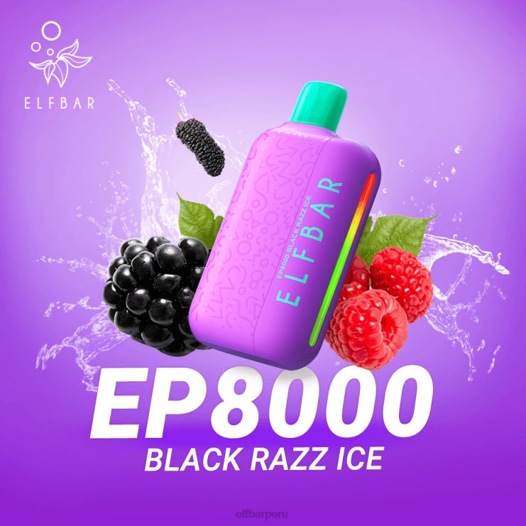6DJVV70 ELFBAR vape desechable nuevos soplos ep8000 hielo negro