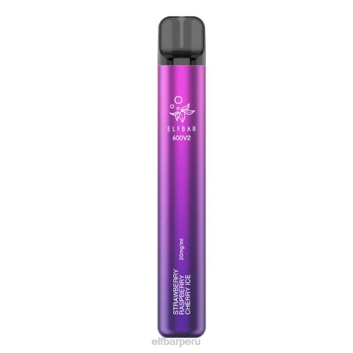 Vaporizador desechable elfbar 600v2 - 20 mg 06XD18 fresa frambuesa cereza hielo