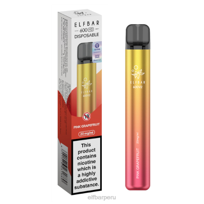 Vaporizador desechable elfbar 600v2 - 20 mg 06XD19 Toronja rosa