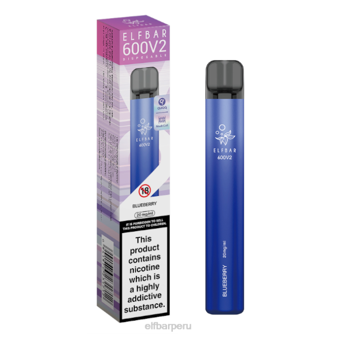 Vaporizador desechable elfbar 600v2 - 20 mg 06XD1 arándano