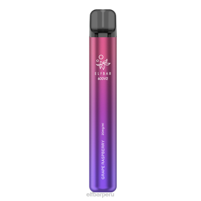 Vaporizador desechable elfbar 600v2 - 20 mg 06XD24 frambuesa uva