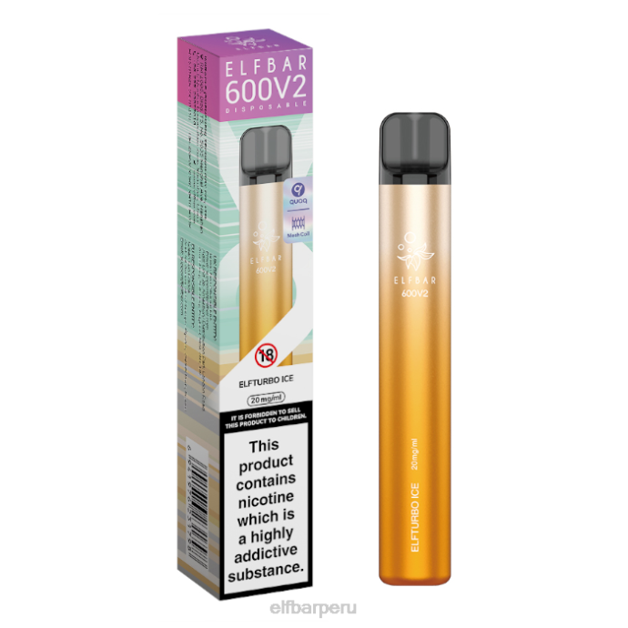 Vaporizador desechable elfbar 600v2 - 20 mg 06XD28 hielo elfturbo