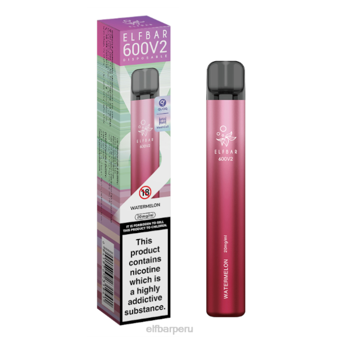 Vaporizador desechable elfbar 600v2 - 20 mg 06XD4 sandía